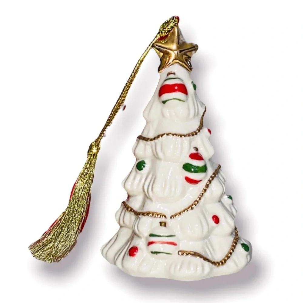 3 brand new Lenox christmas Ornaments (Santa, Penguin, Tree)